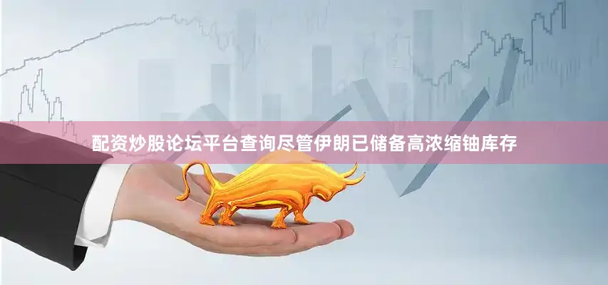 配资炒股论坛平台查询尽管伊朗已储备高浓缩铀库存